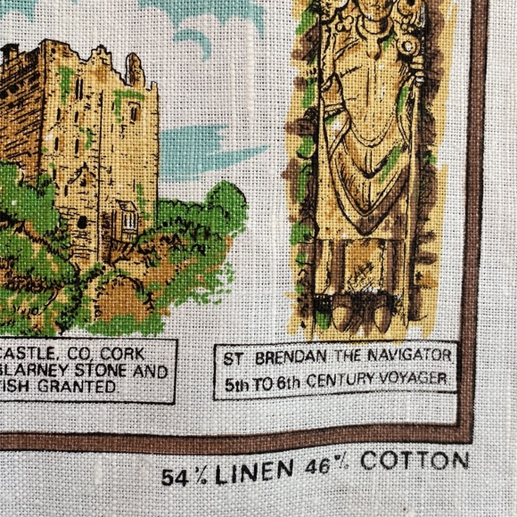 Vintage Irish Tea Towel Circa 1970 - Picture 5 of 8